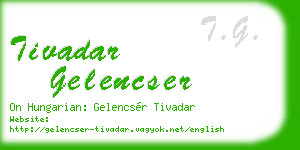 tivadar gelencser business card